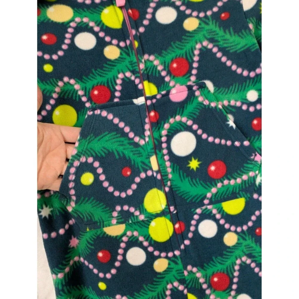 Youth Girl's Cat & Jack Hooded Christmas Pajamas - Size XS (4-5)